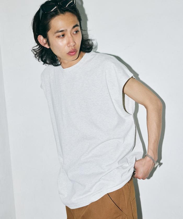 寬鬆版型 下垂肩 無袖 圓領T恤