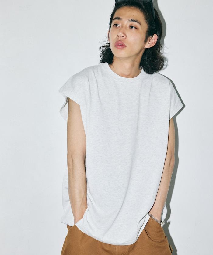 寬鬆版型 下垂肩 無袖 圓領T恤