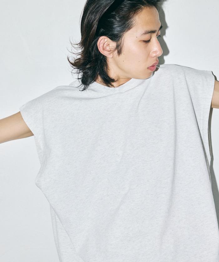 寬鬆版型 下垂肩 無袖 圓領T恤