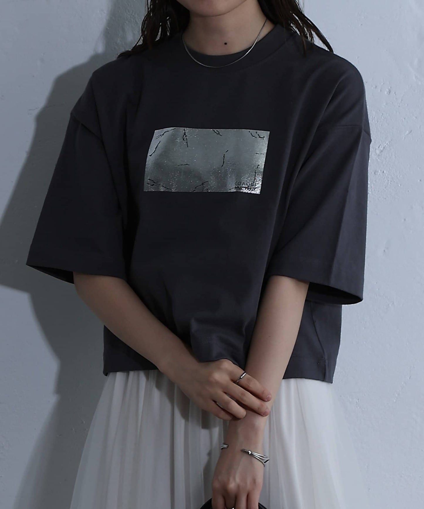 12/天竺箔印花T恤