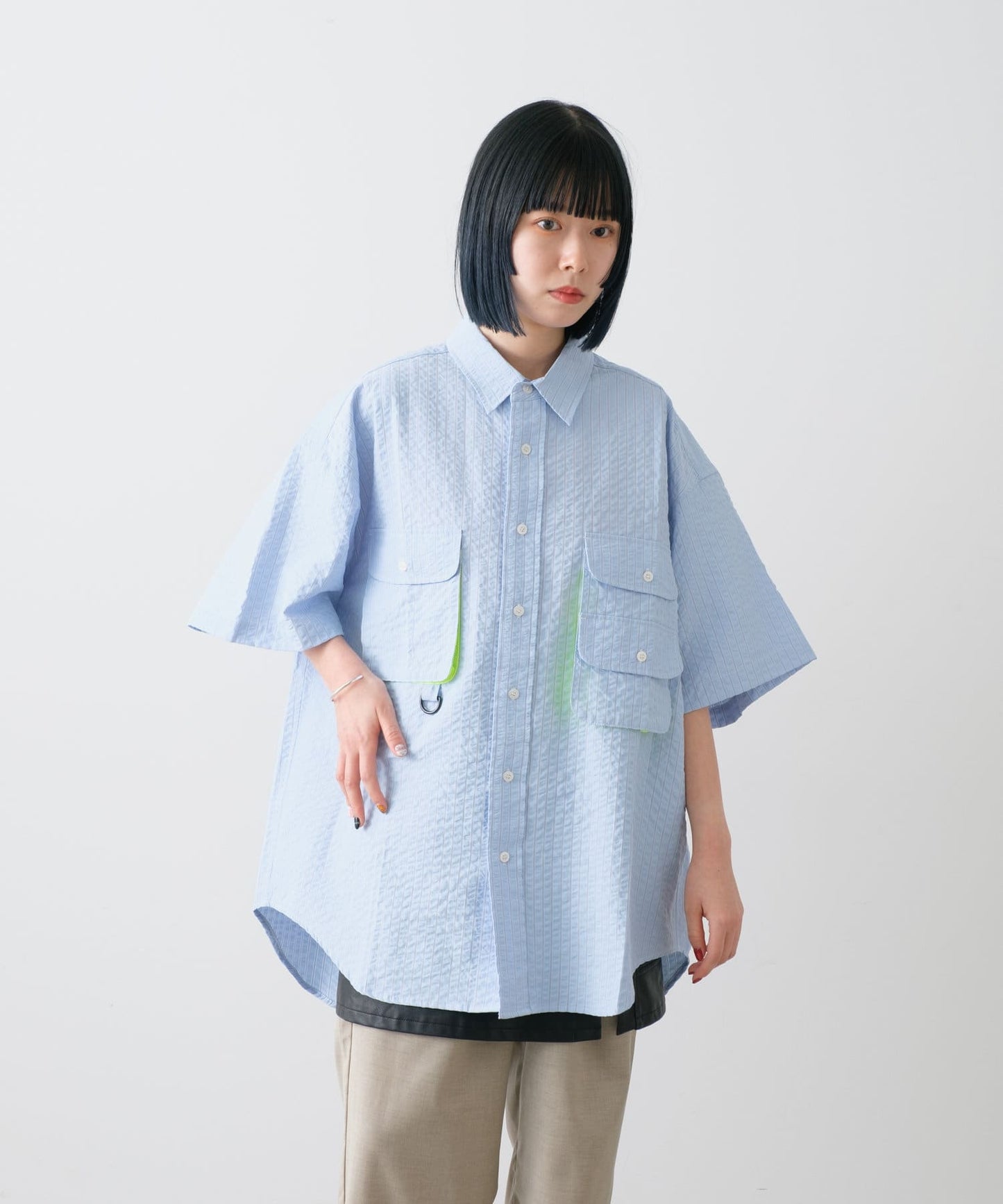 【WHIMSIC】短袖釣魚襯衫