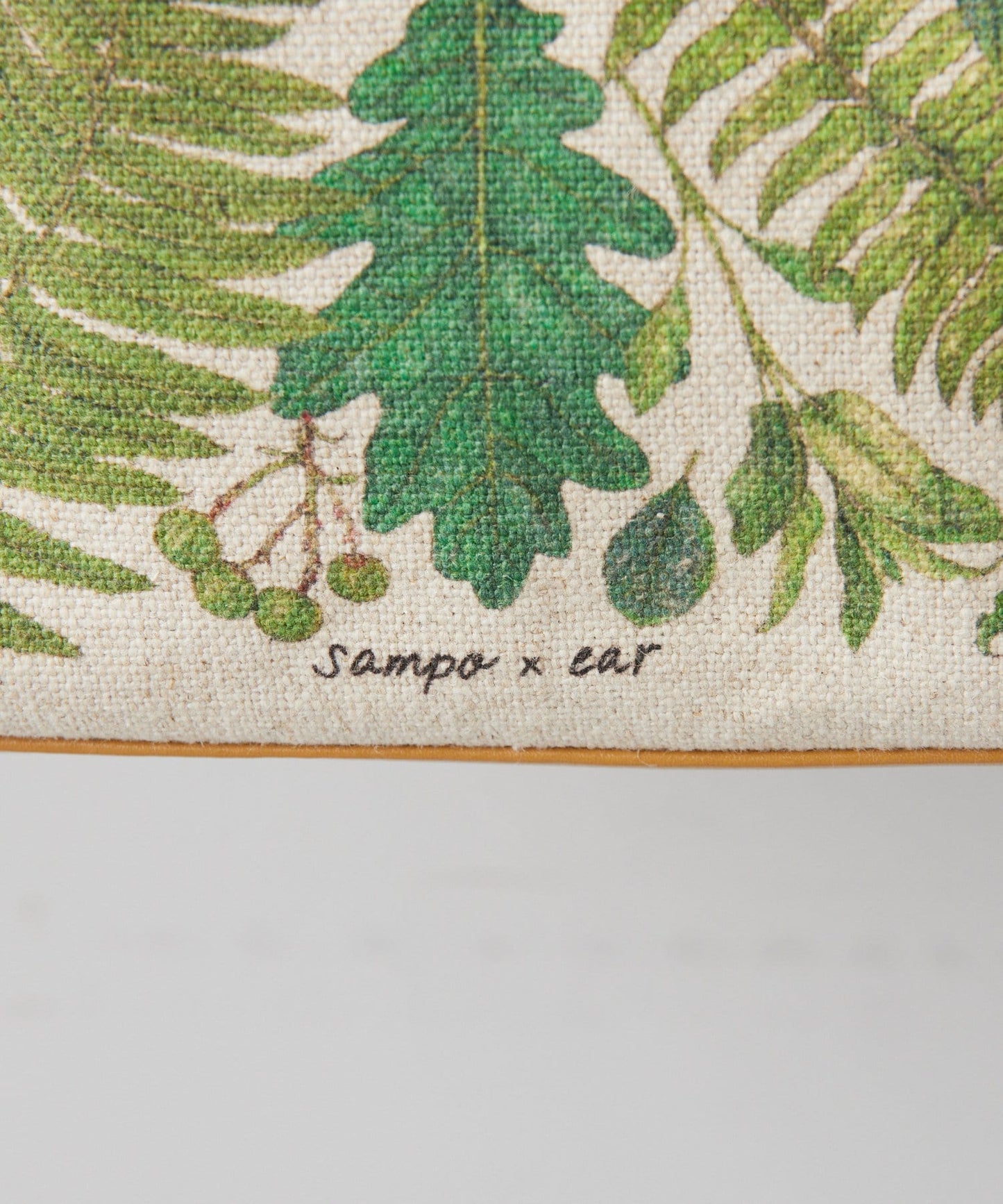 《人氣合作第二彈!/真皮》sampo×ear葉子圖案帶肩帶手提包