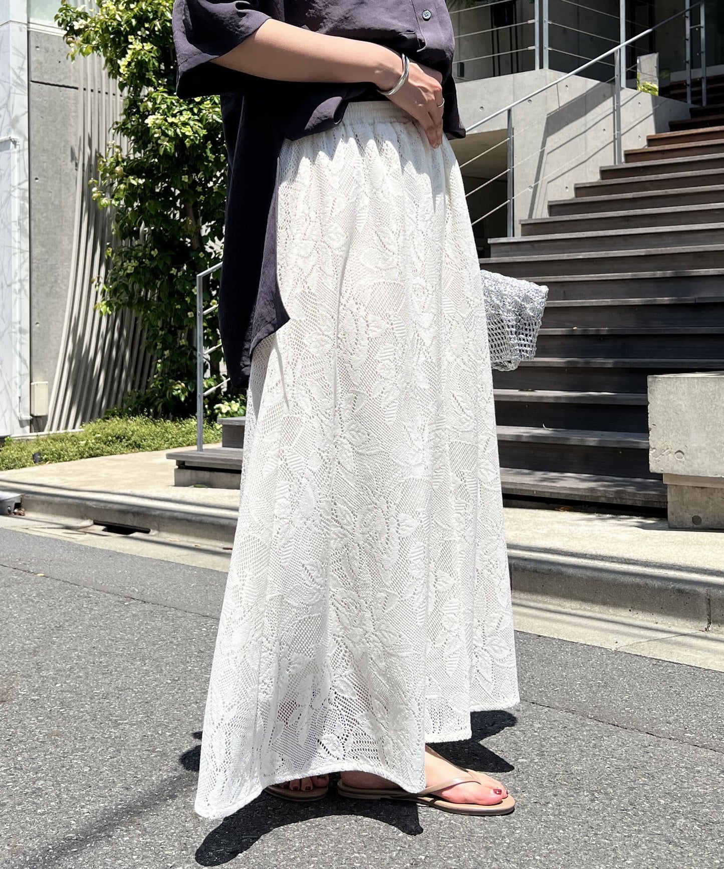 "不要裝可愛·適度甜美" 蕾絲聚攏裙