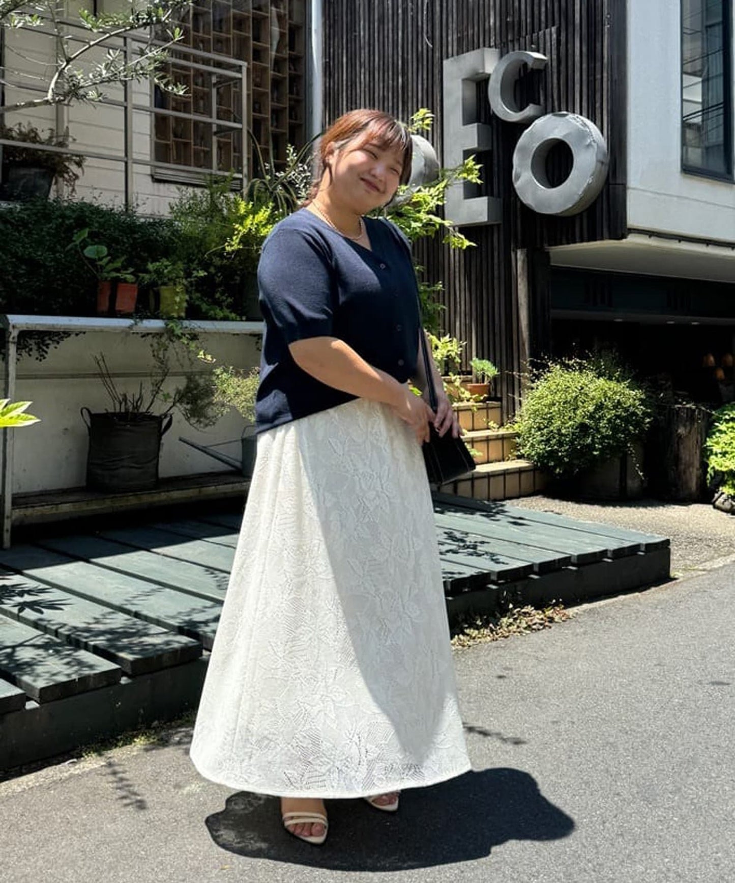"不要裝可愛·適度甜美" 蕾絲聚攏裙