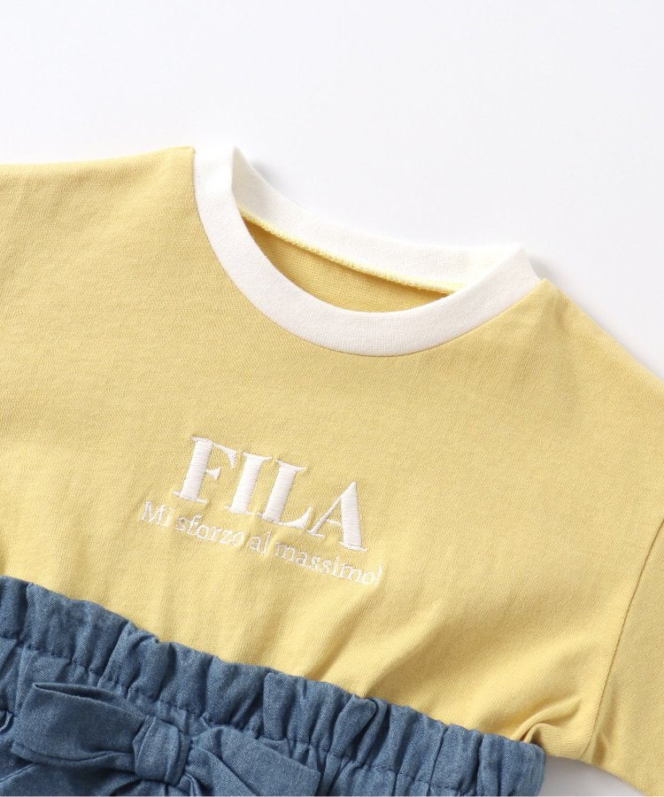 FILA 標誌刺繡拼接連衣裙