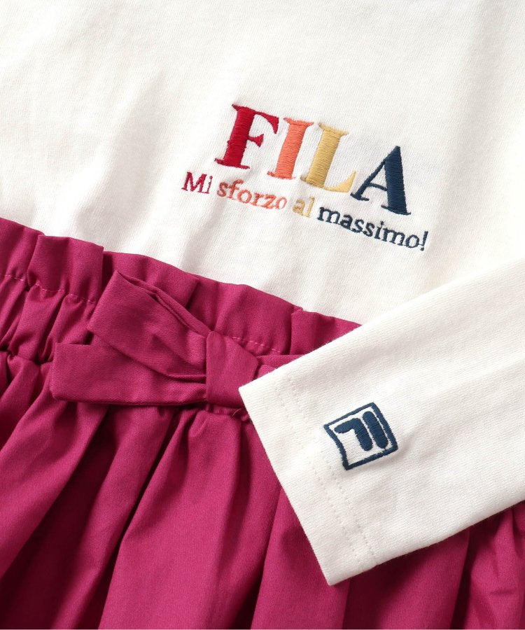FILA 標誌刺繡拼接連衣裙