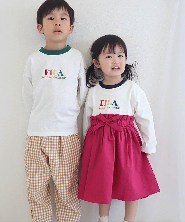 FILA 標誌刺繡拼接連衣裙