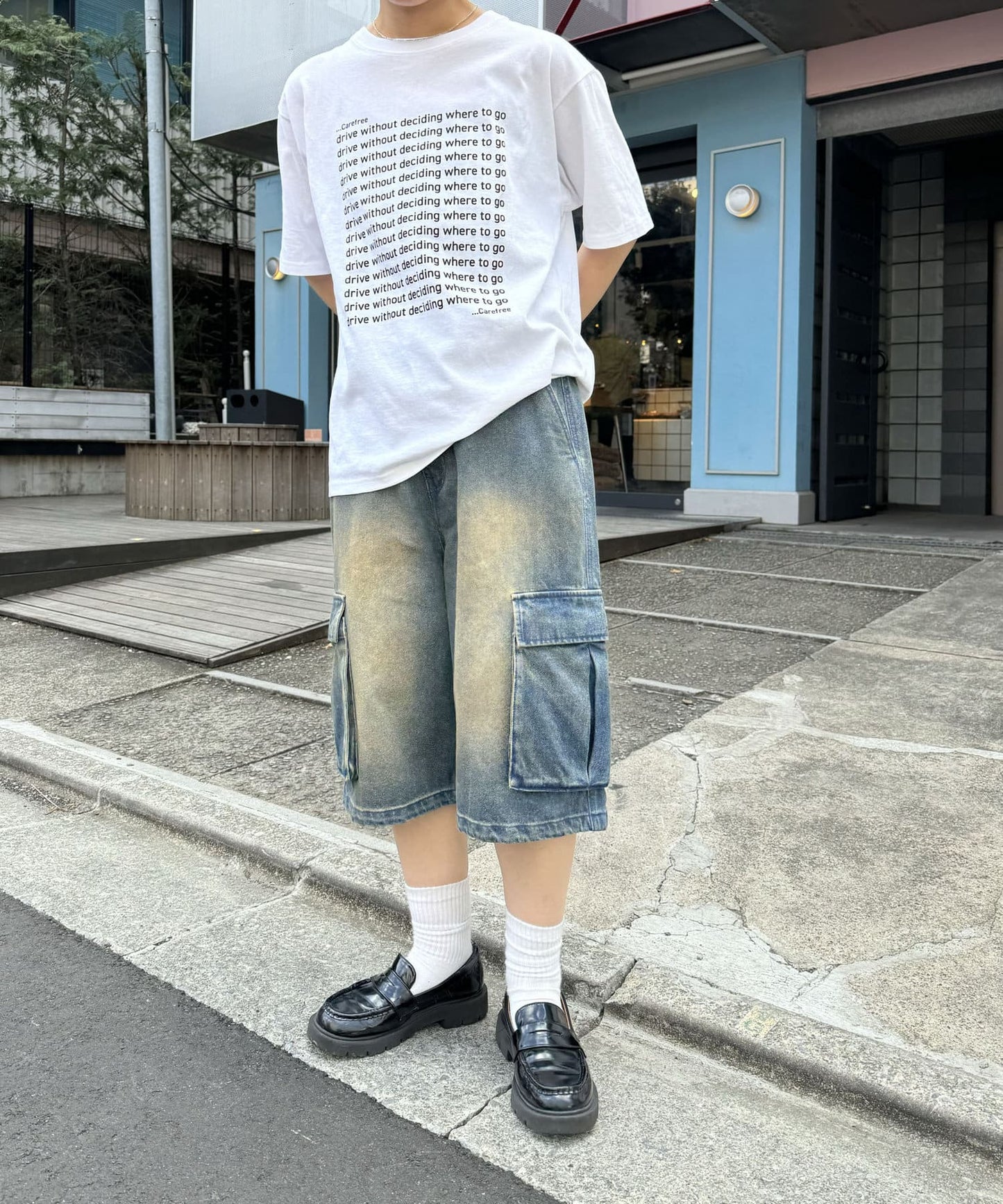 【UNISEX】半身貨物褲