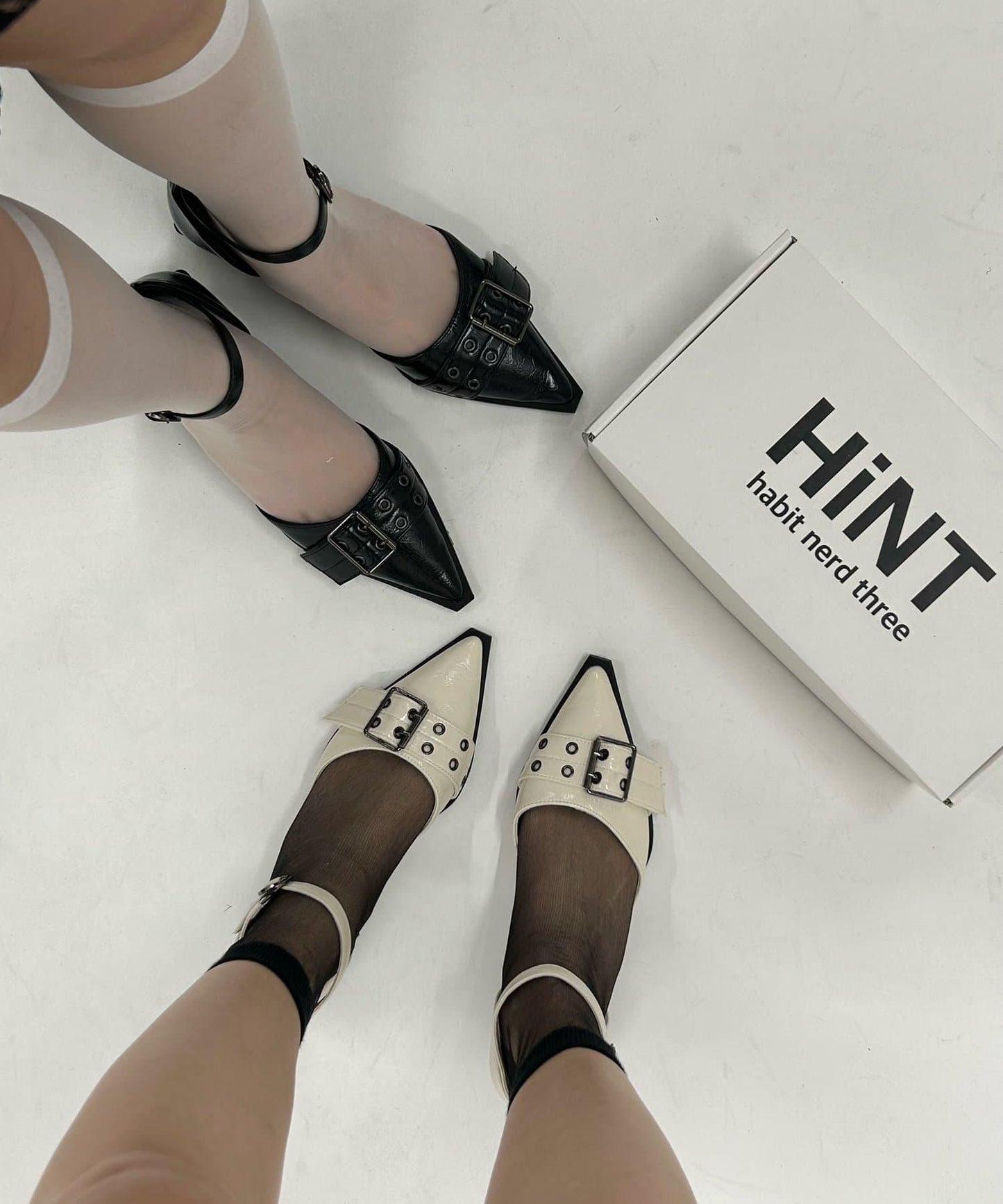 【提示/HiNT】腰帶綁帶穆勒高跟鞋