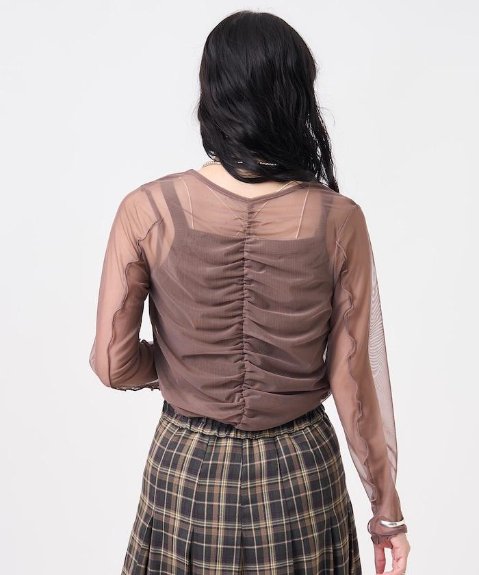 雙層蕾絲短T-shirt