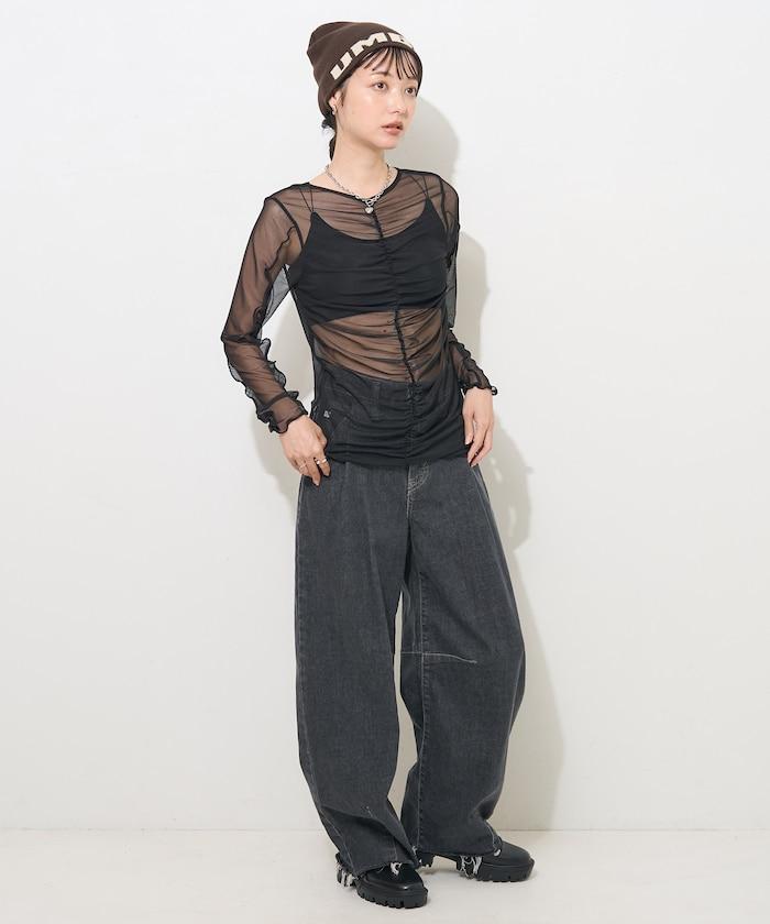 雙層蕾絲短T-shirt