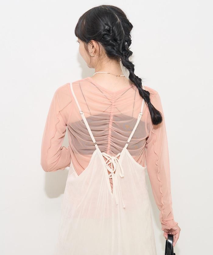 雙層蕾絲短T-shirt