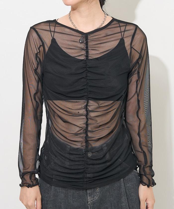 雙層蕾絲短T-shirt