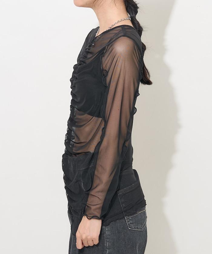 雙層蕾絲短T-shirt