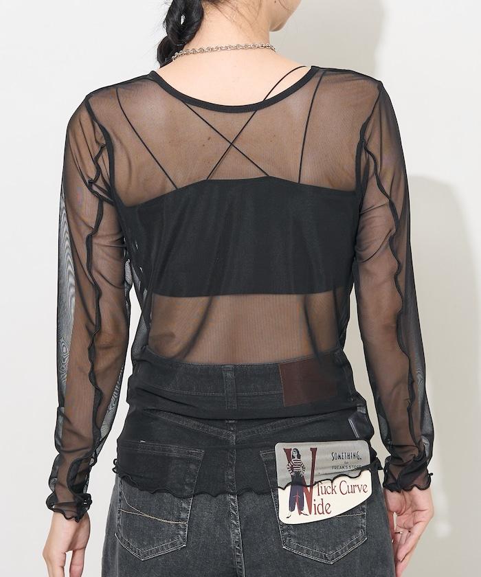 雙層蕾絲短T-shirt