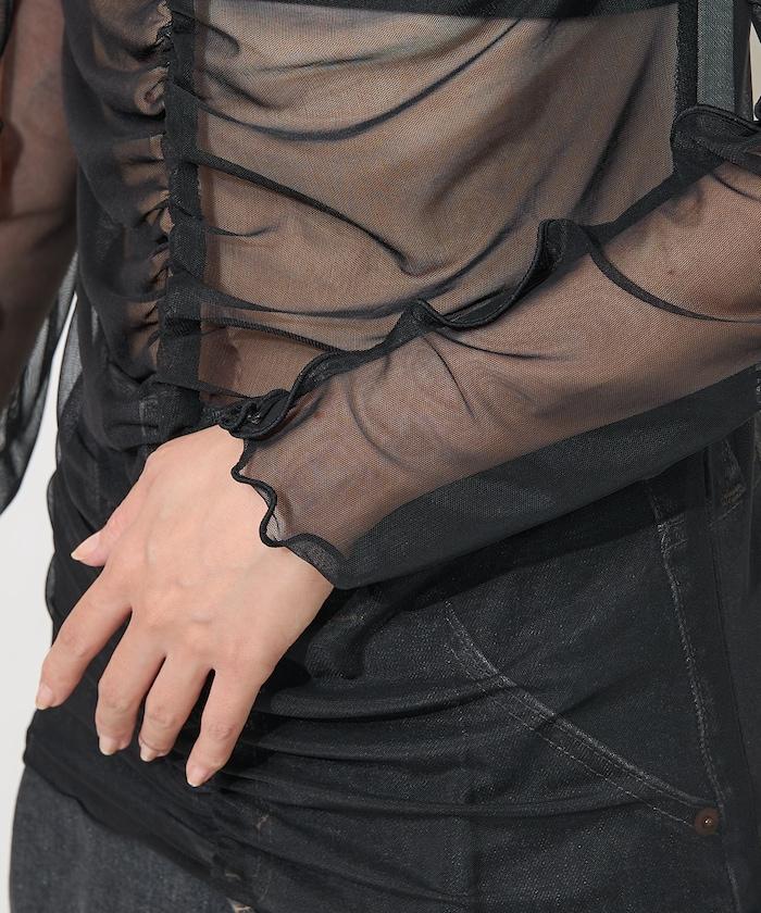 雙層蕾絲短T-shirt