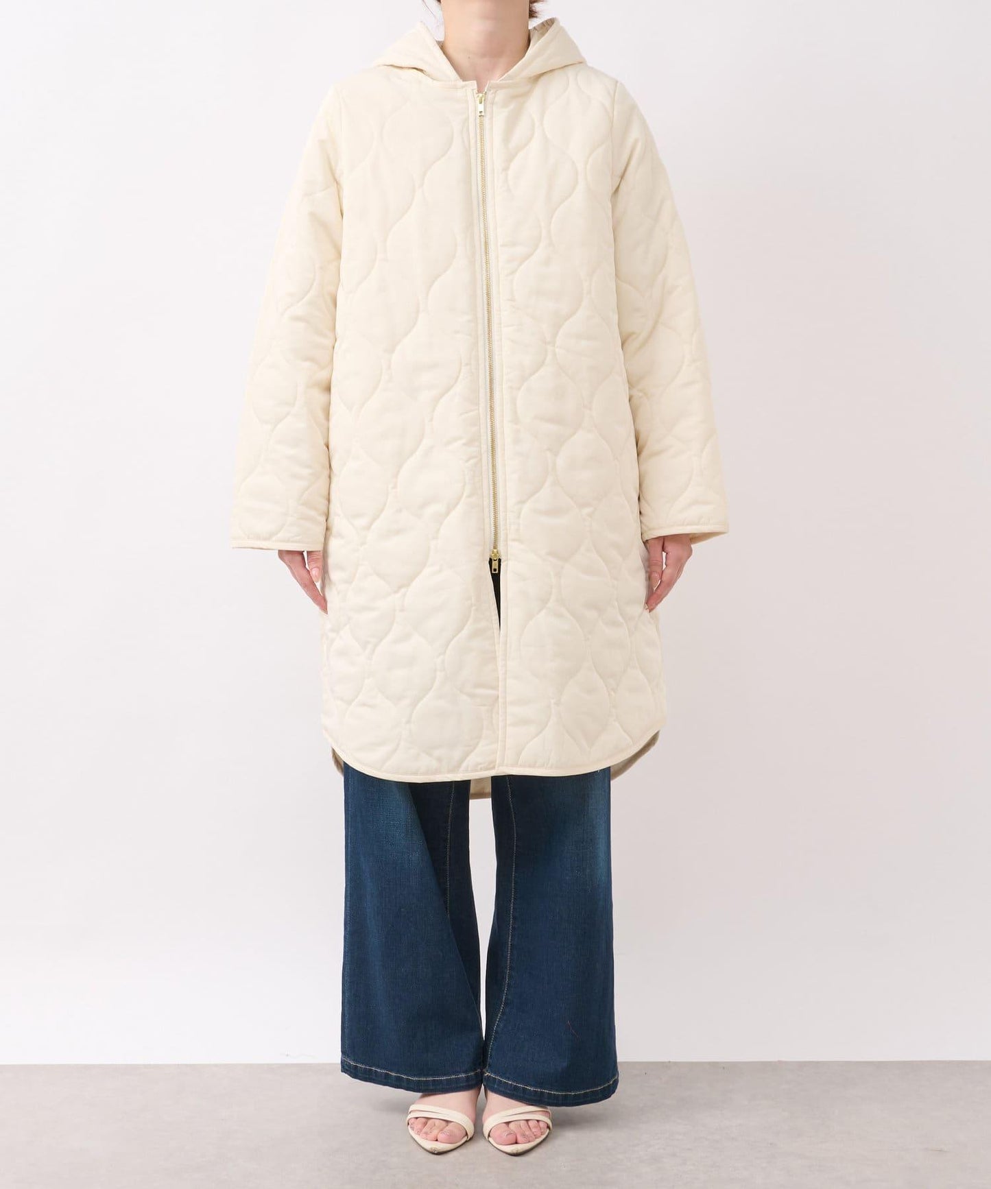 "可拆卸外套" 馬甲+中長款拼接棉服"