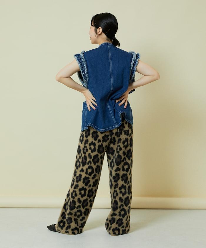 針織提花褲子