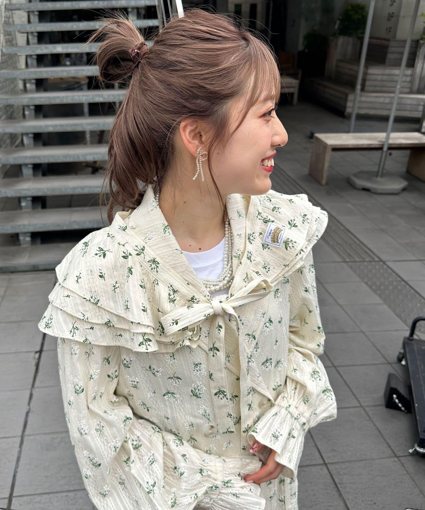 【2024AW】【HELLO.SANFRANCISCO/你好,舊金山】花印多功能荷葉邊腰帶