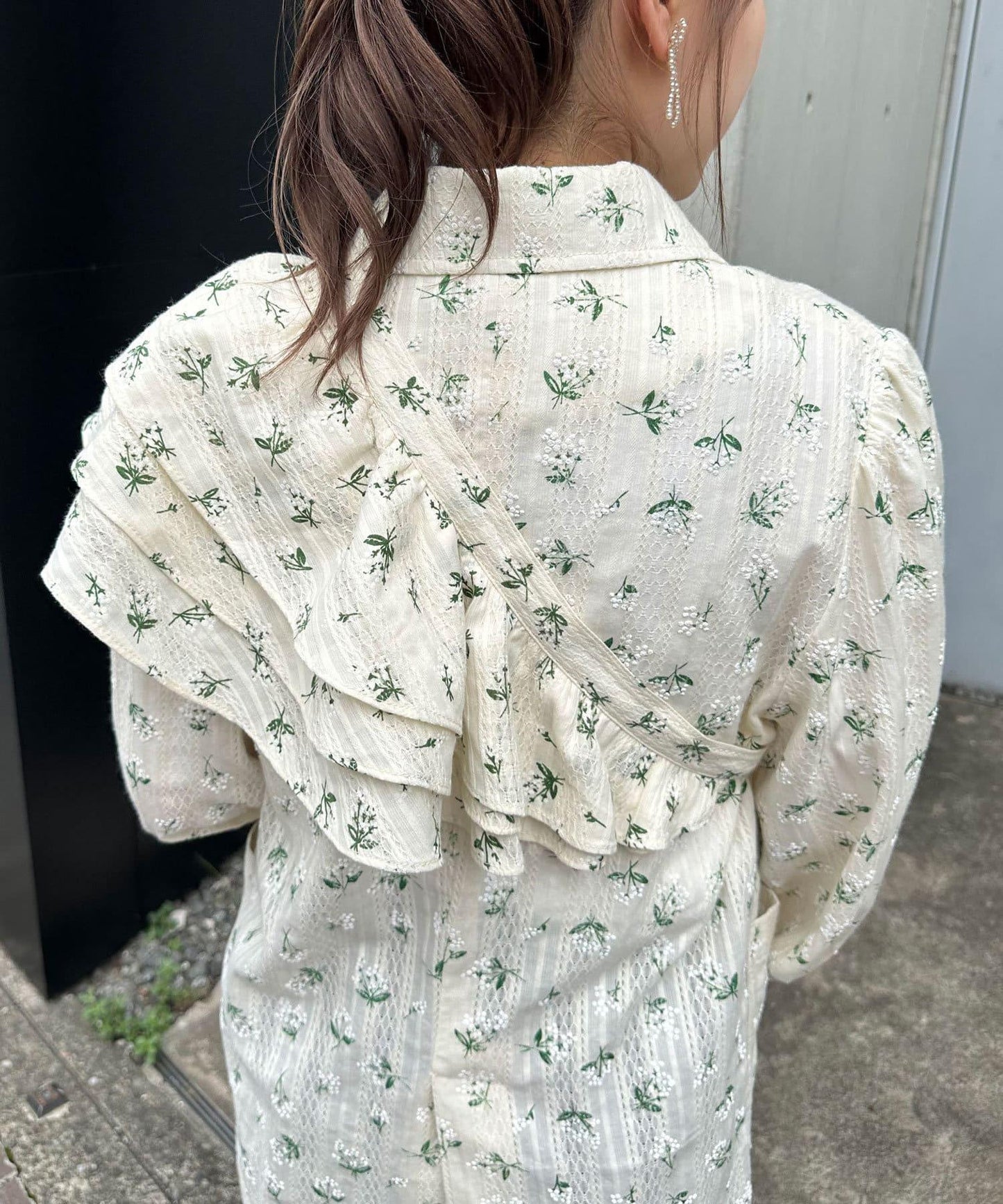 【2024AW】【HELLO.SANFRANCISCO/你好,舊金山】花印多功能荷葉邊腰帶