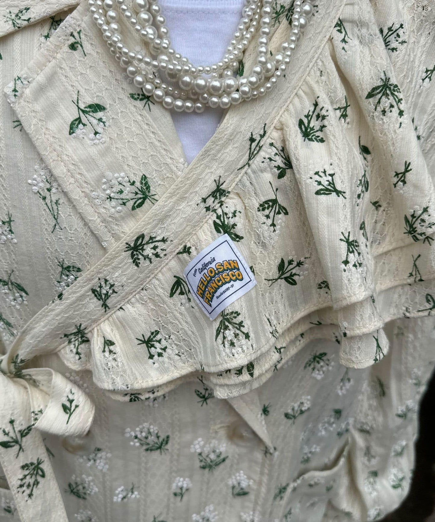 【2024AW】【HELLO.SANFRANCISCO/你好,舊金山】花印多功能荷葉邊腰帶