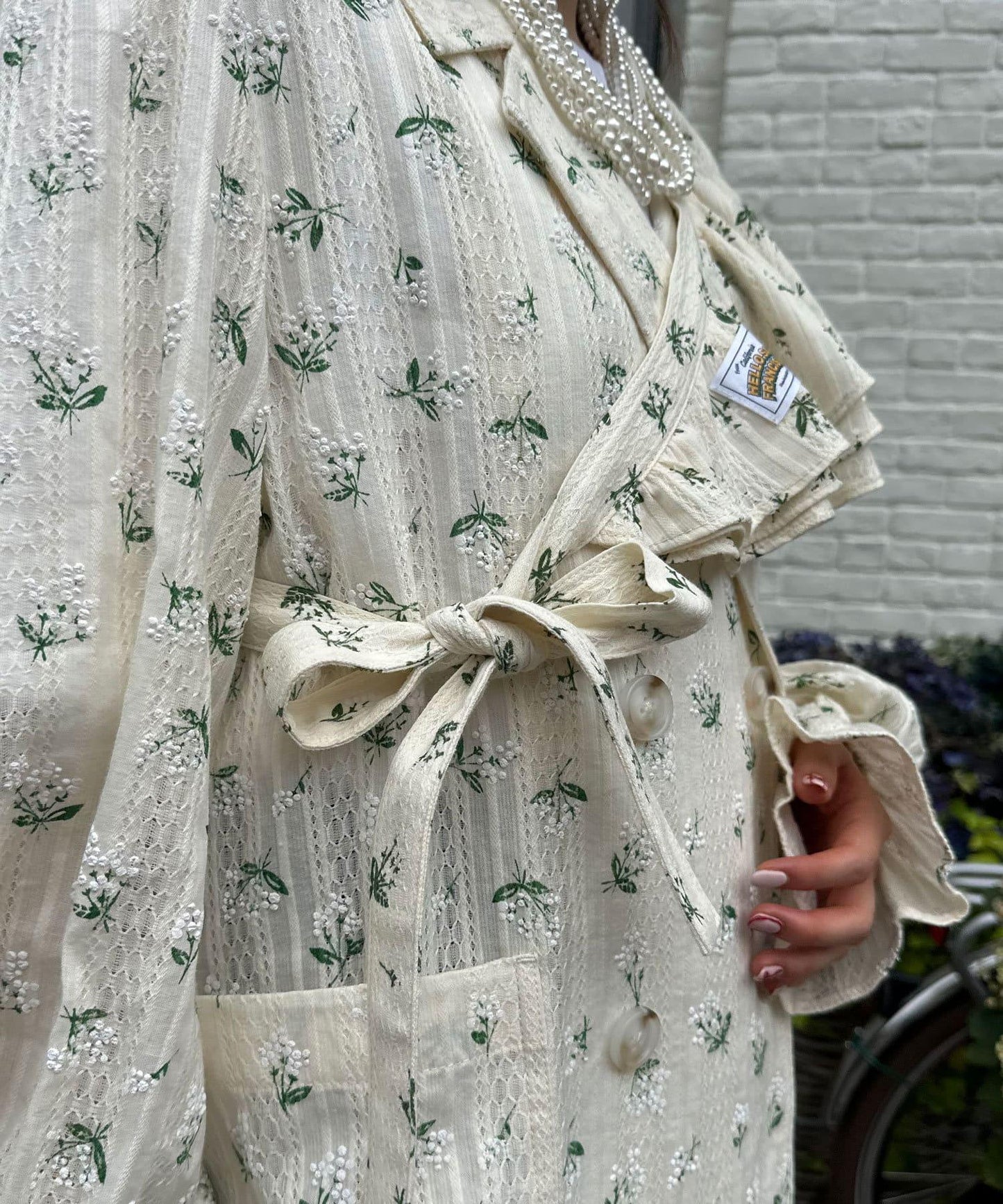 【2024AW】【HELLO.SANFRANCISCO/你好,舊金山】花印多功能荷葉邊腰帶