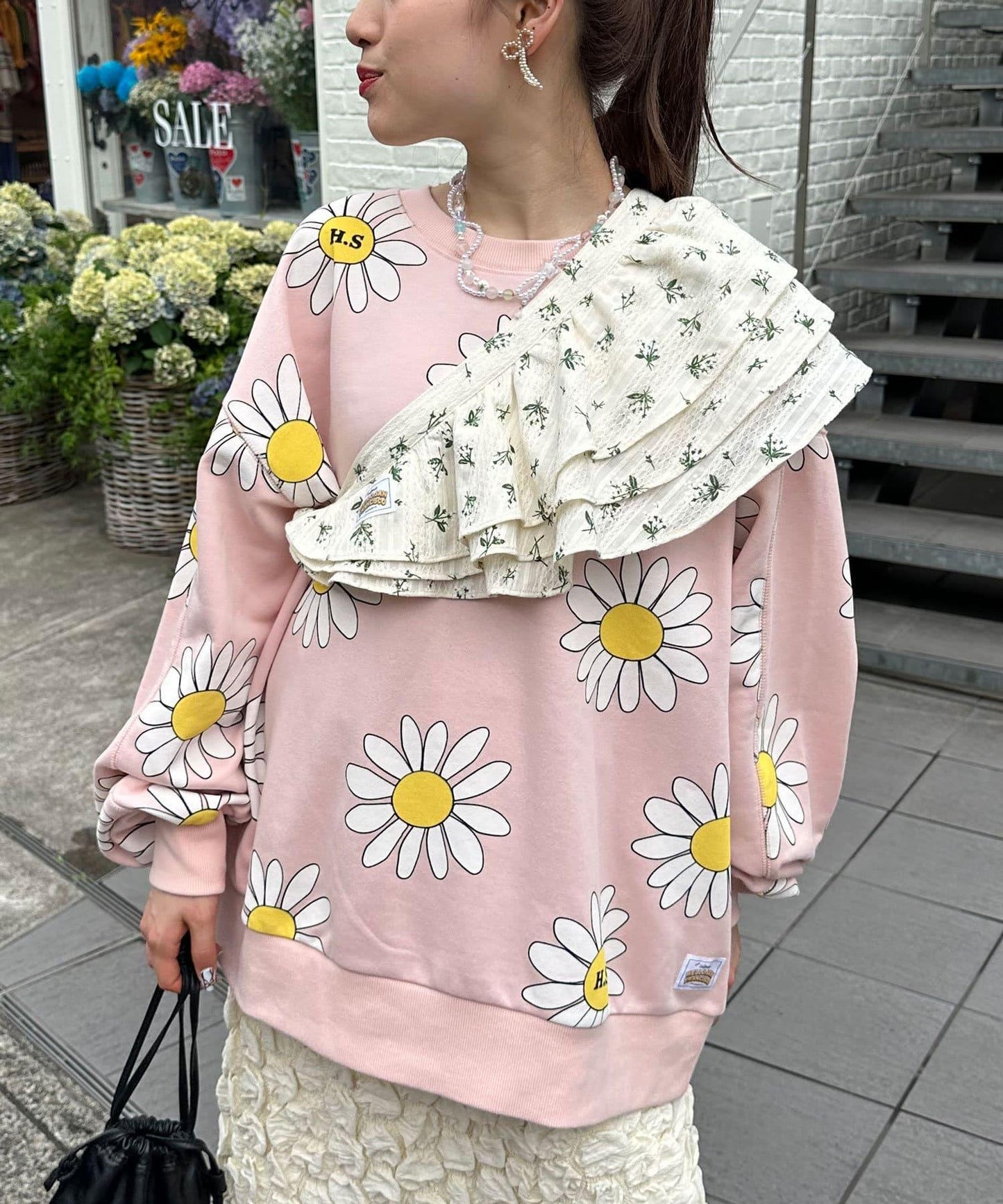 【2024AW】【HELLO.SANFRANCISCO/你好,舊金山】花印多功能荷葉邊腰帶
