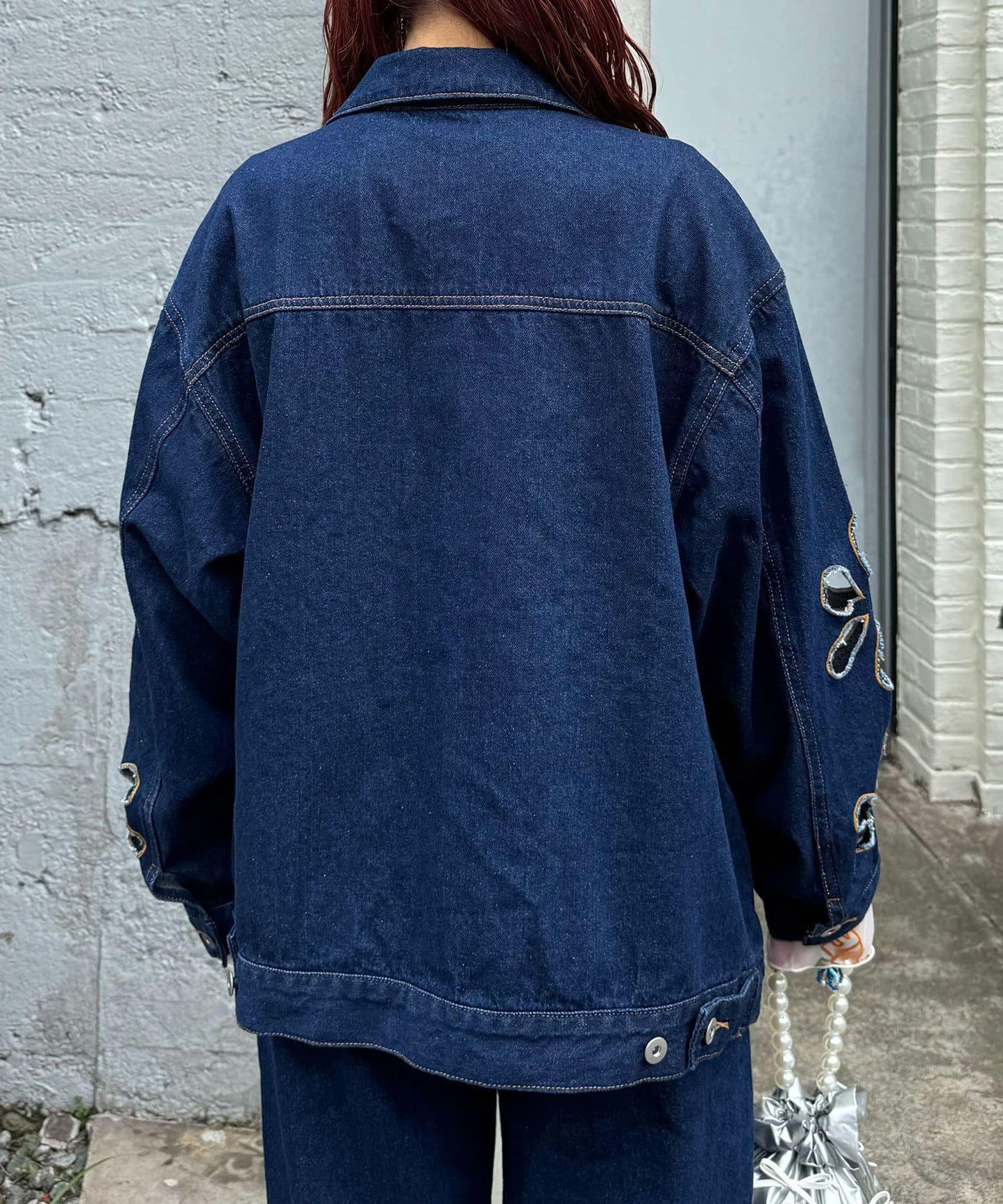 【2024AW】【HELLO.SANFRANCISCO/你好,舊金山】花朵剪裁牛仔夾克