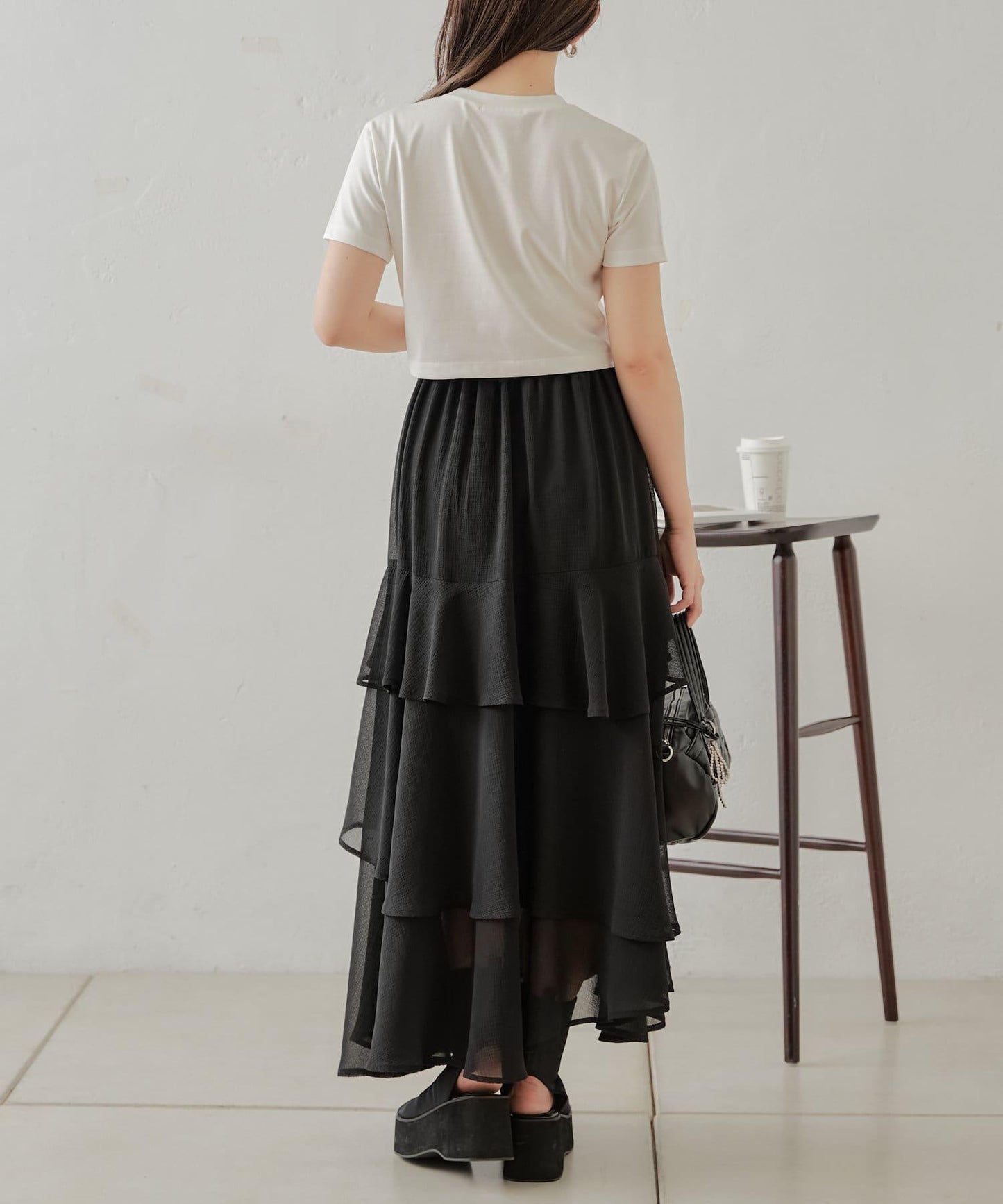 【2024AW】珠片LOGO刺繡小T-shirt