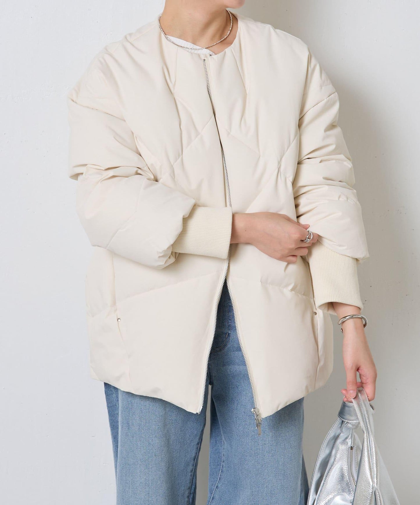 【輕薄外套】無領羽絨服