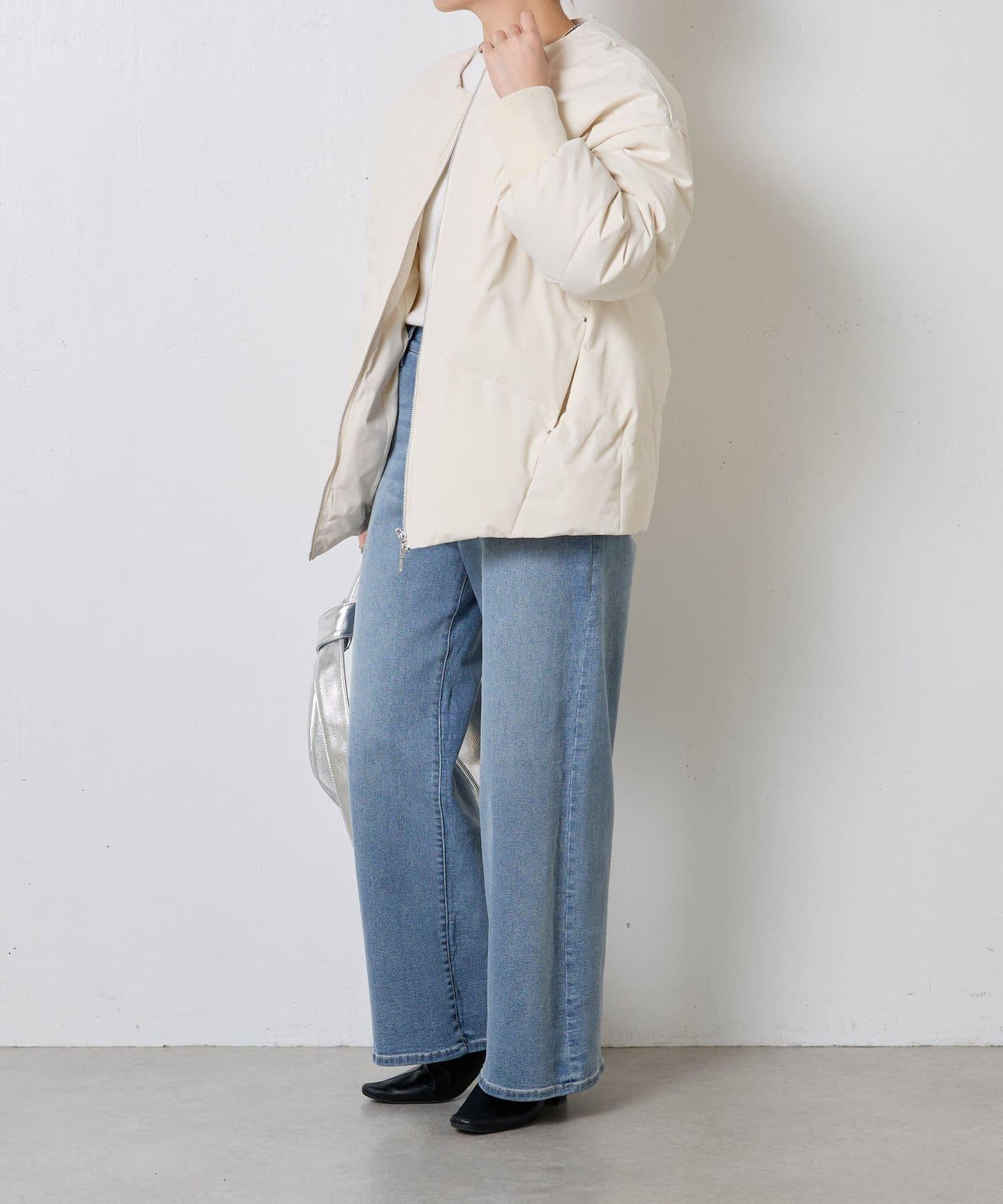 【輕薄外套】無領羽絨服