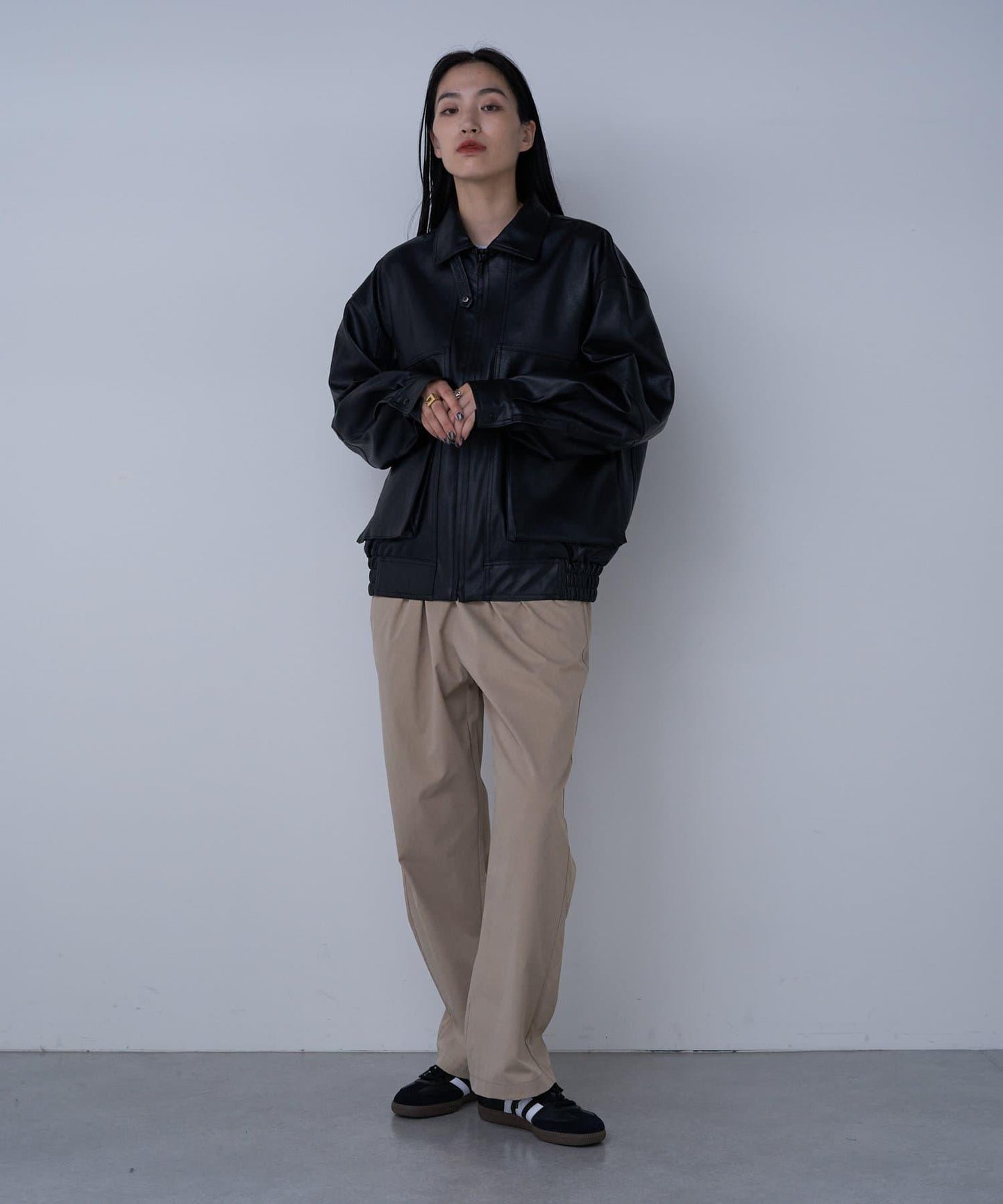 【男女通用】復古仿皮A2飛行夾克