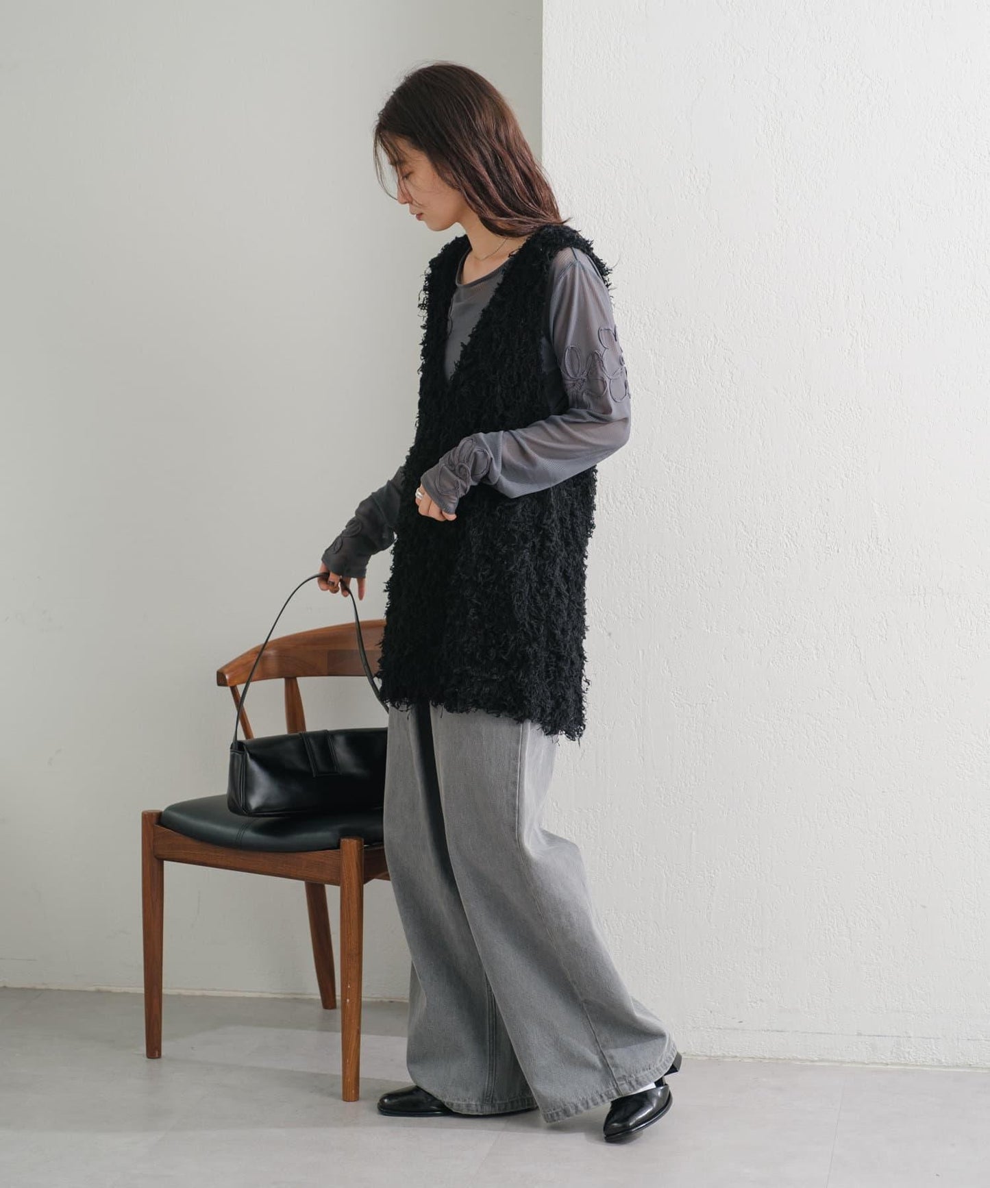 【2024AW】長款羽絨馬甲
