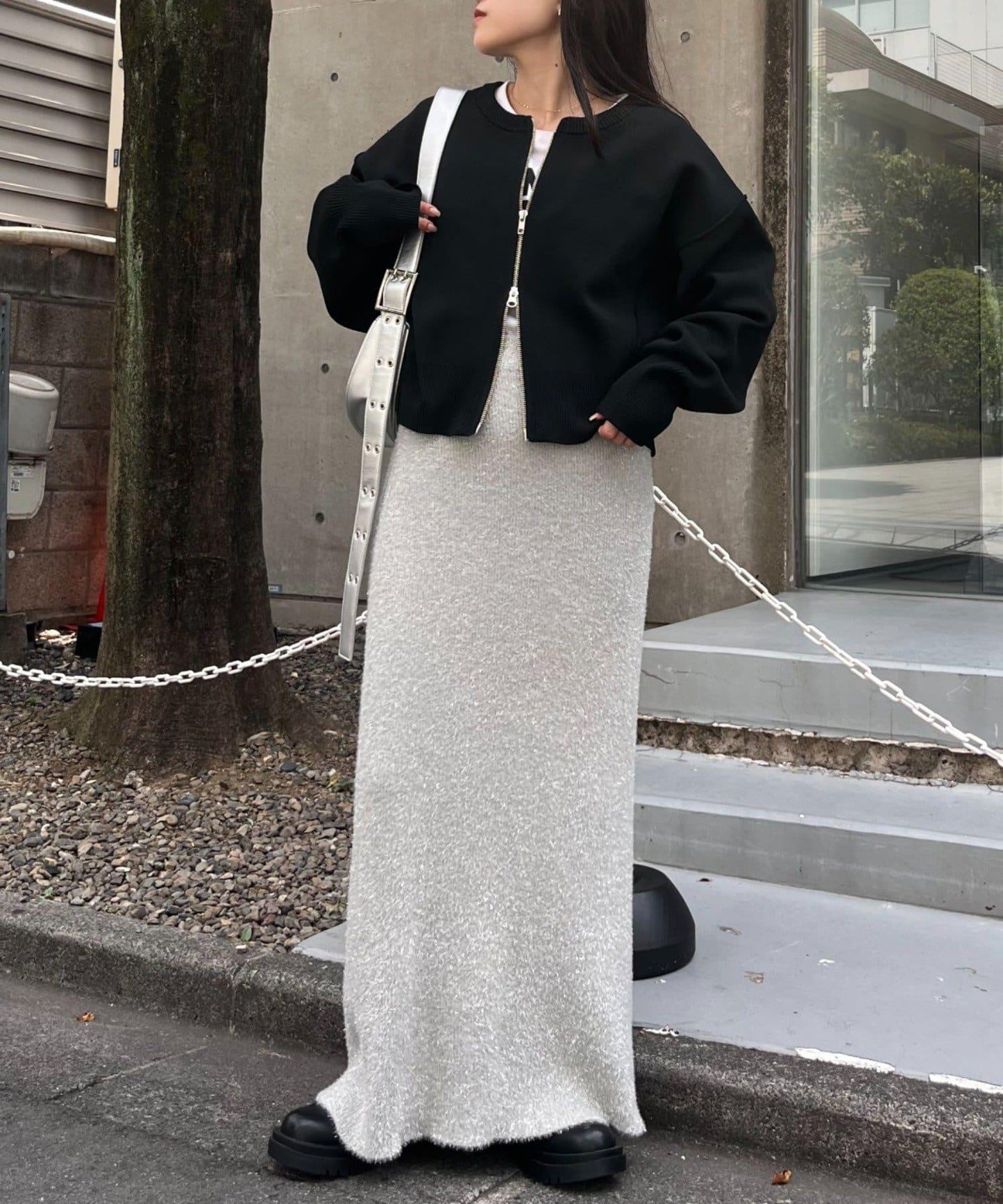 絲滑質感雙向拉鍊開衫