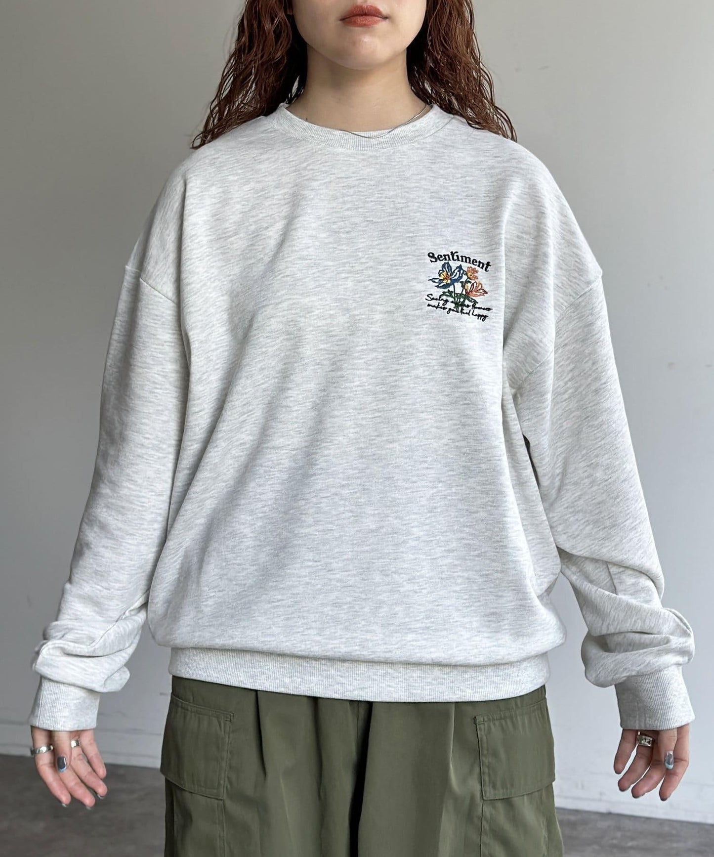 多色刺繡衛衣