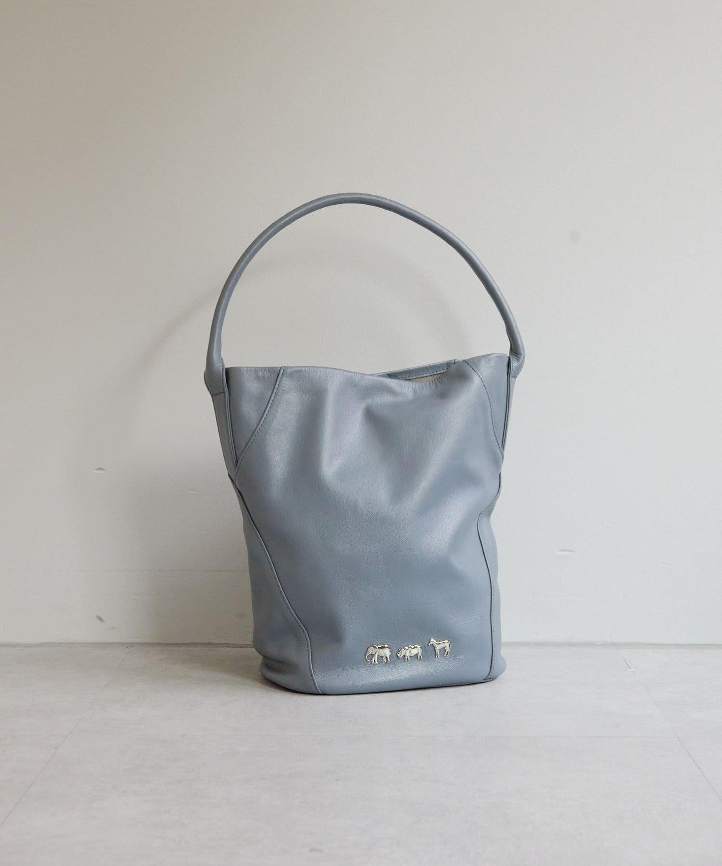 《顏色/真皮/動物圖案/大象/犀牛/斑馬》動物圖案桶包