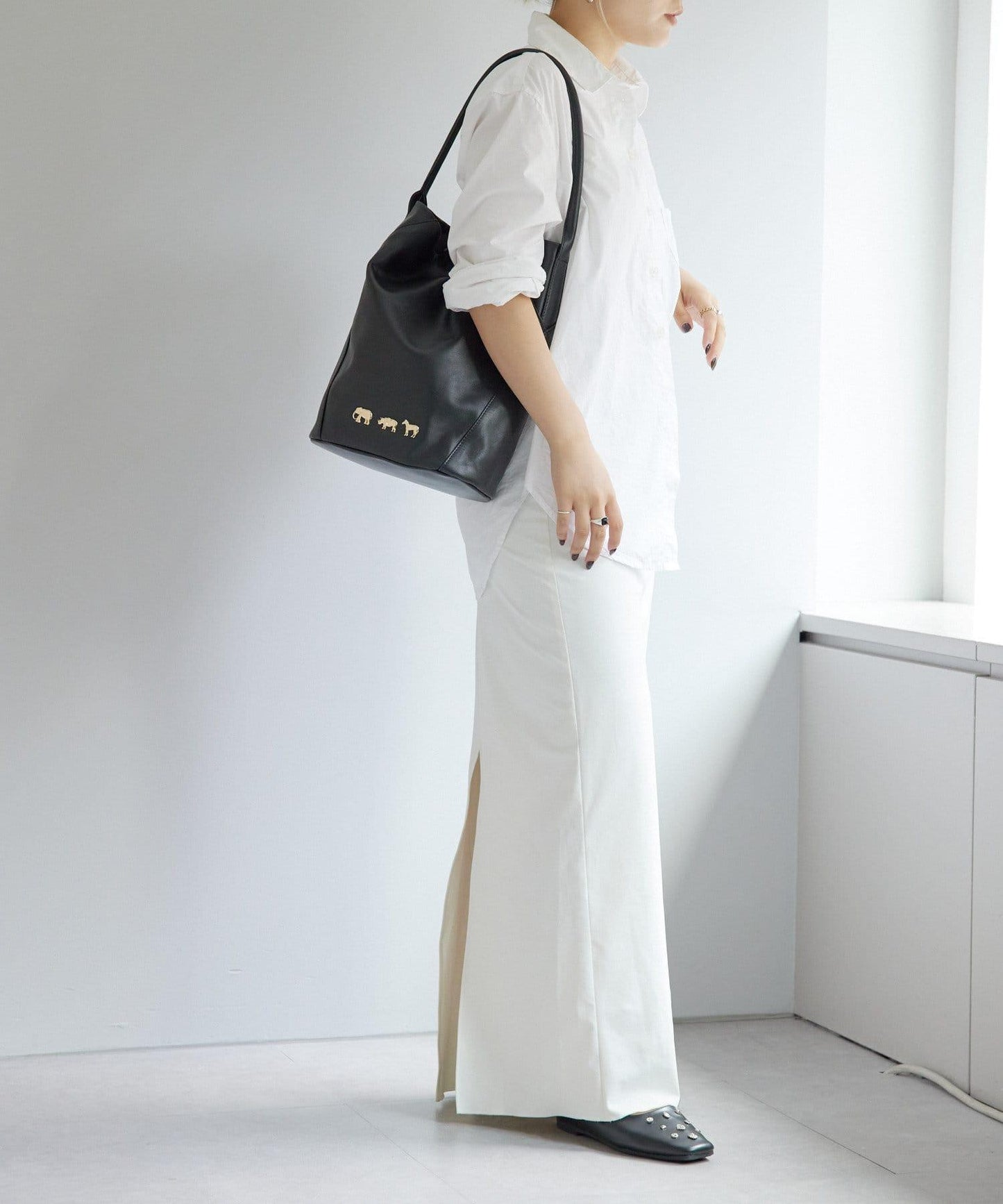 《顏色/真皮/動物圖案/大象/犀牛/斑馬》動物圖案桶包