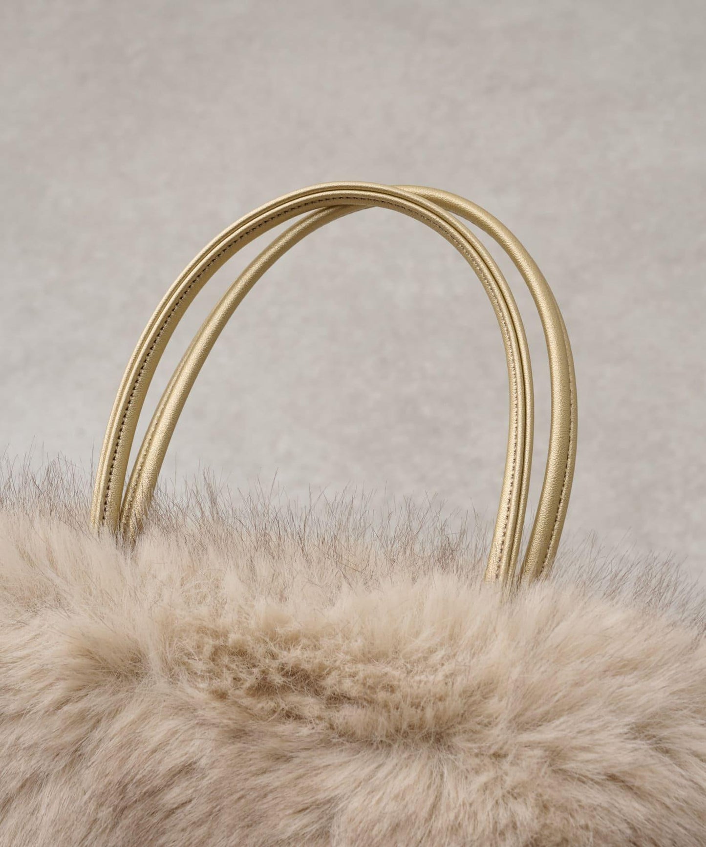 人造毛雙肩手提袋