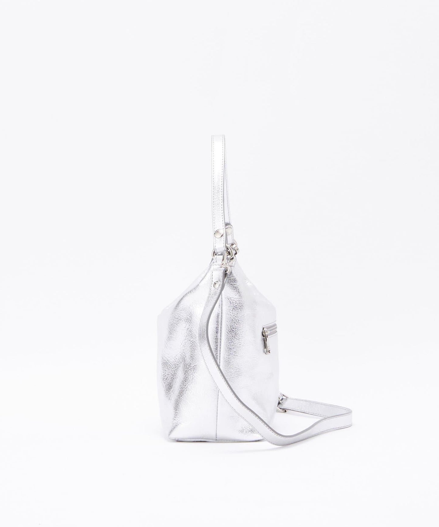 《・銀色》軟皮簡約單肩包