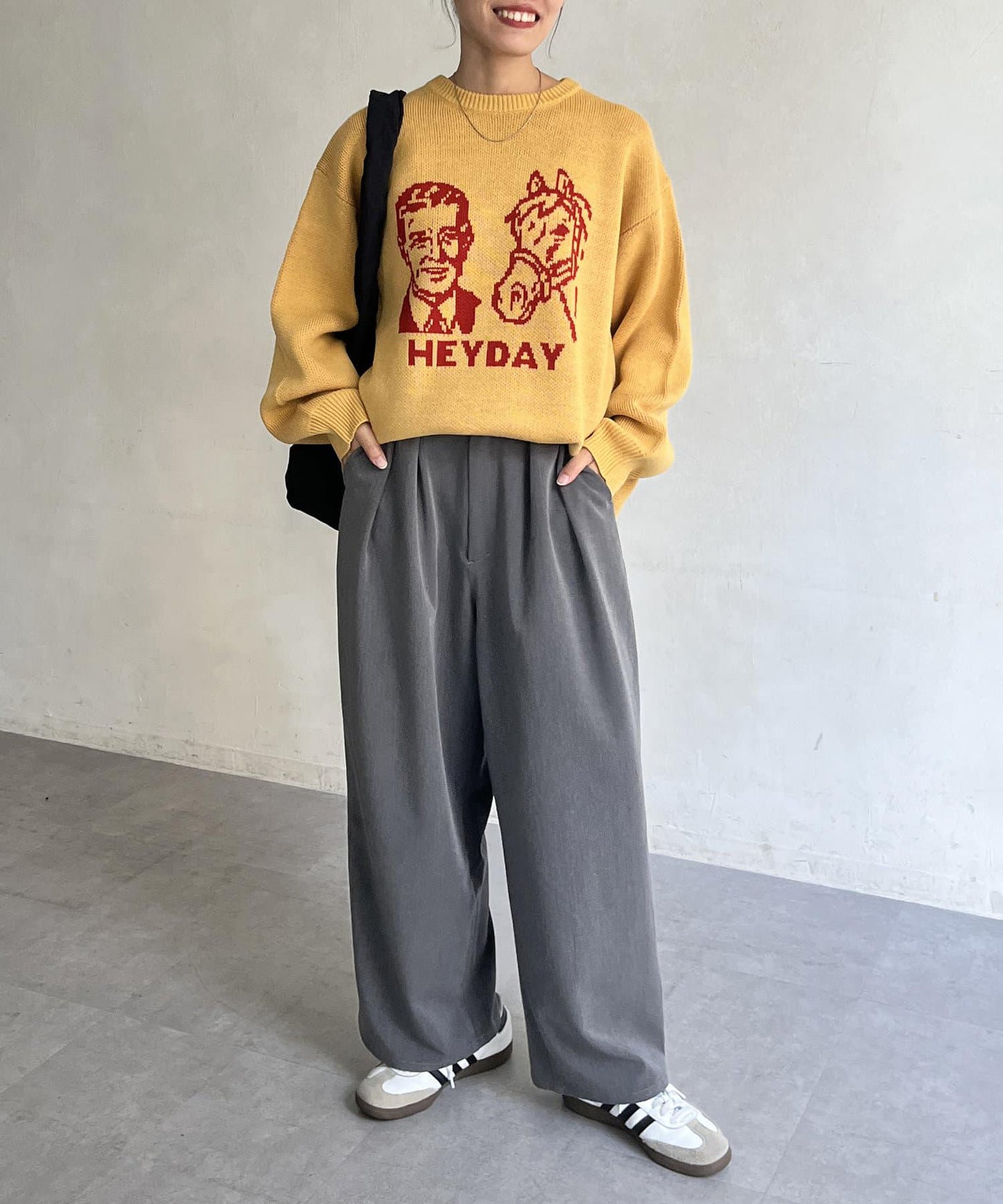 混色提花針織衫