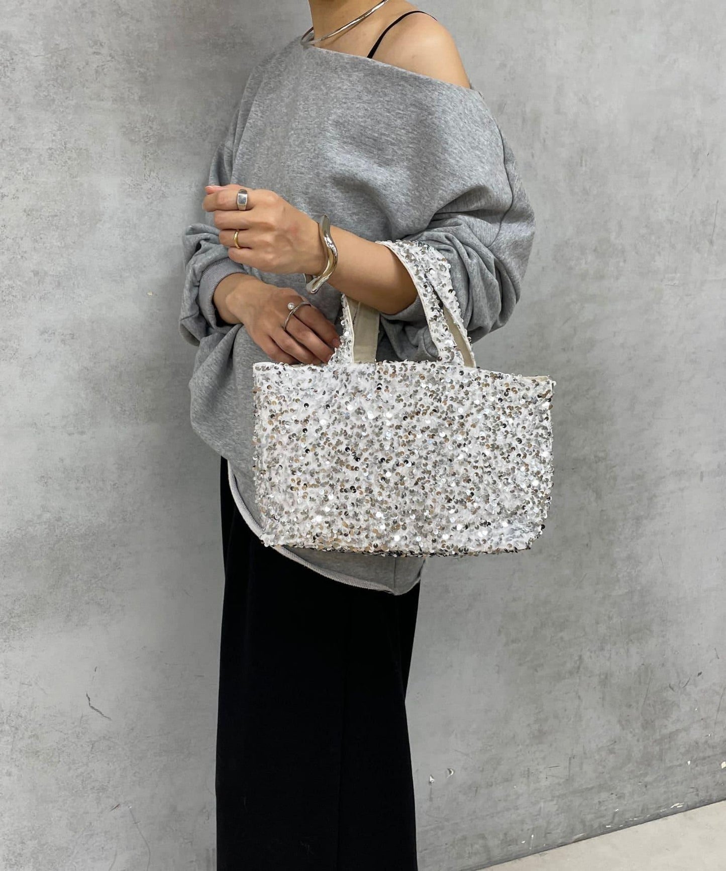 亮片手提包