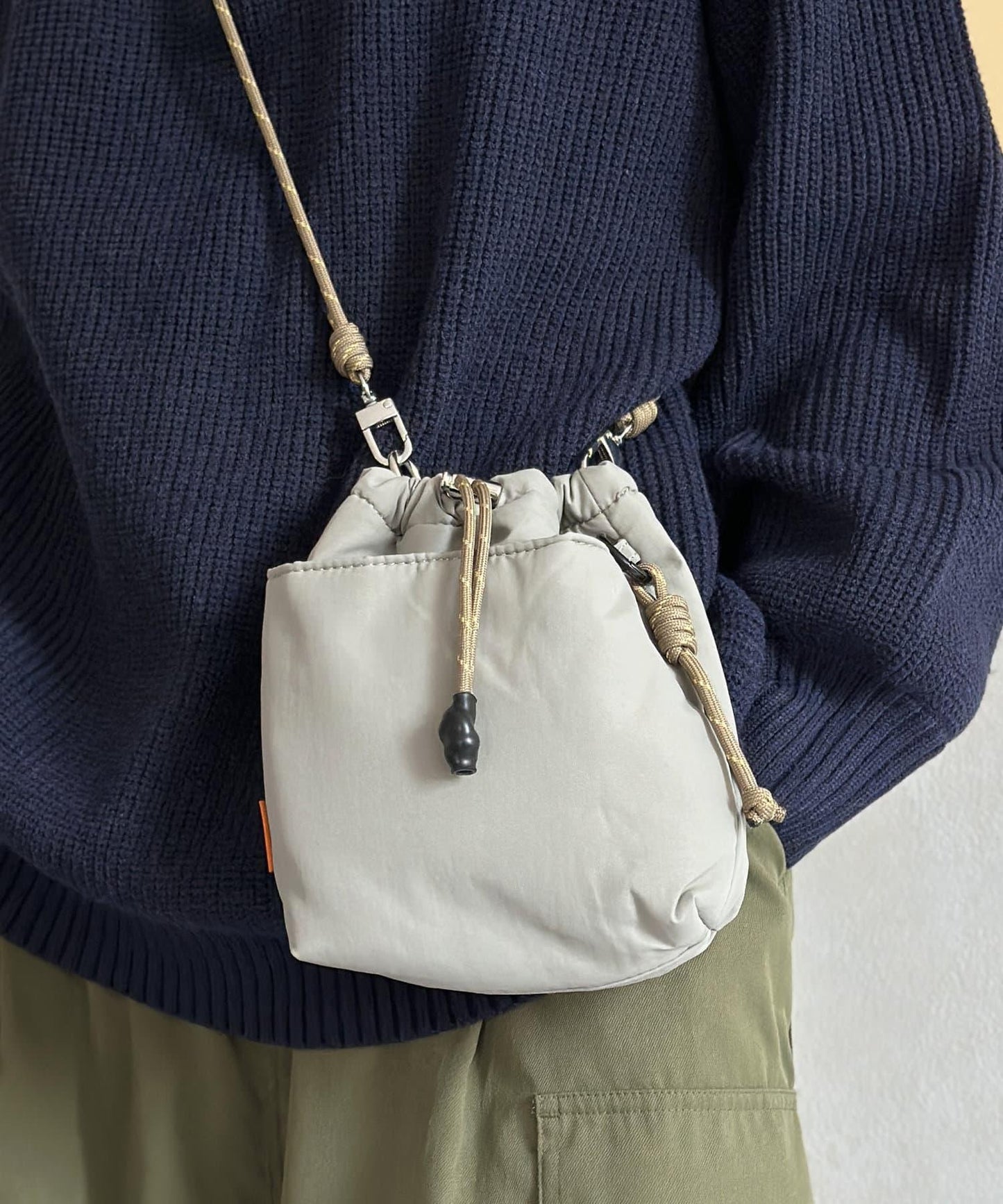 尼龍網格帆布迷你單肩包