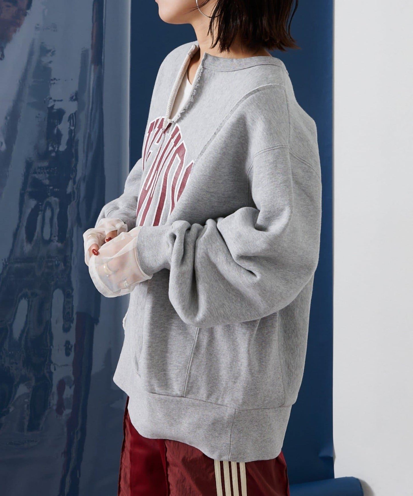 【etsinta/艾欣塔】改艊水手領學院風運動衫