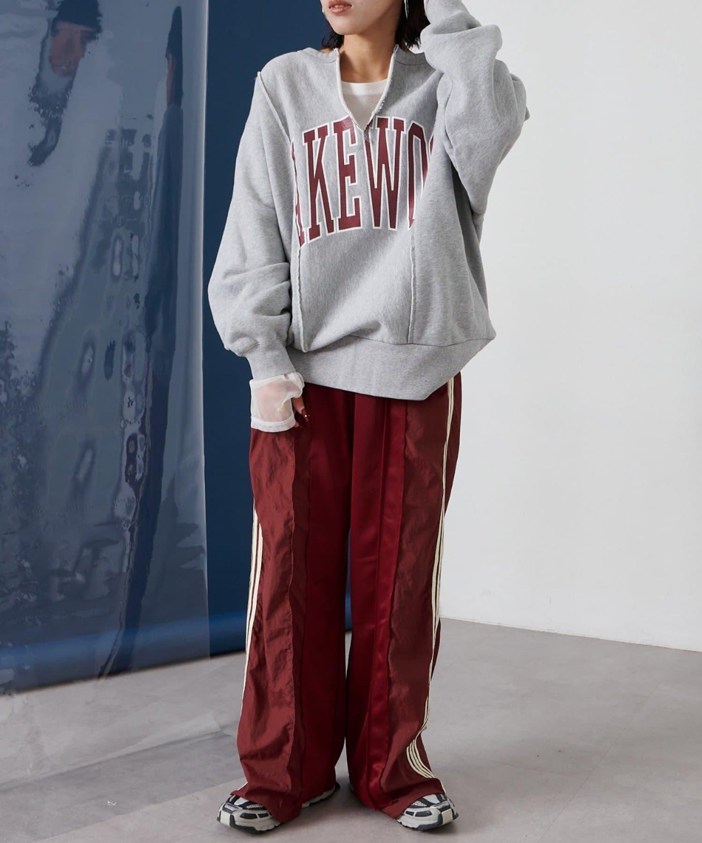 【etsinta/艾欣塔】改艊水手領學院風運動衫