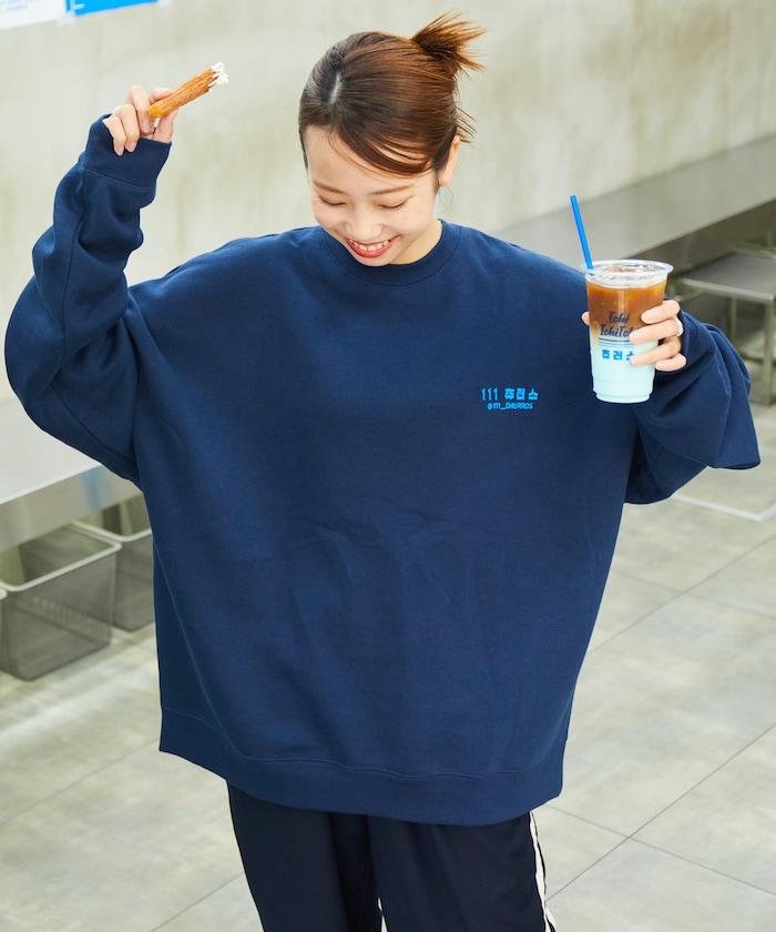 111根麵包條×FREAK'S STORE 大尺寸 後背印花 圓領衛衣