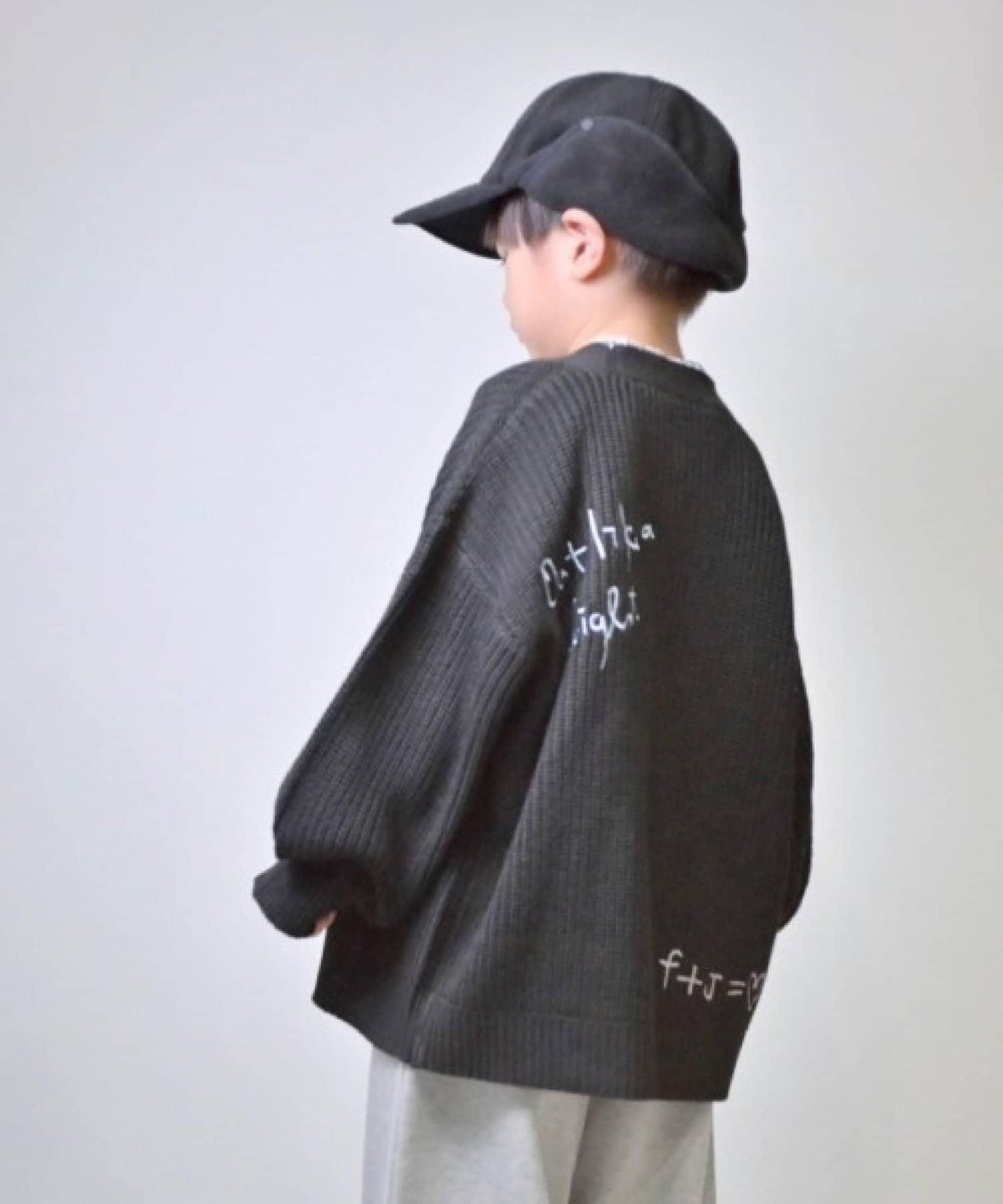 【兒童】點綴刺繡針織開衫