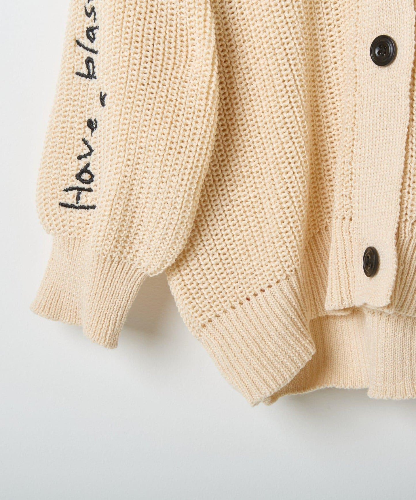 【兒童】點綴刺繡針織開衫