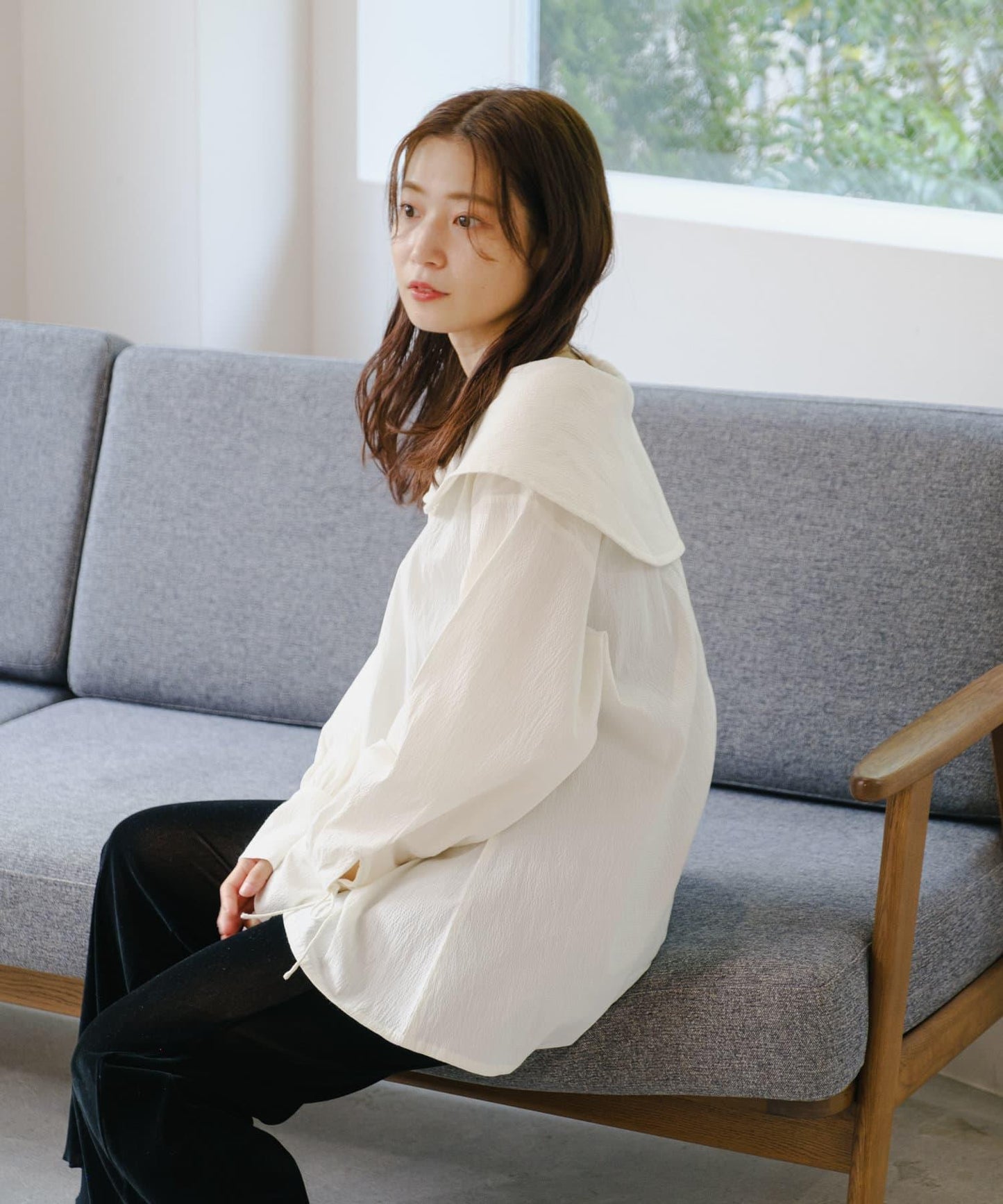 大號彩色長款襯衫