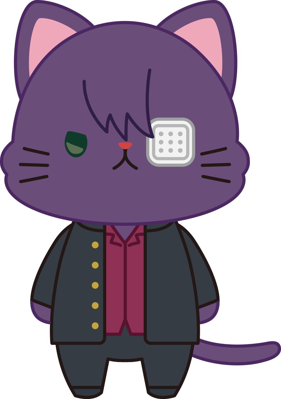 3年Z組銀八先生帶貓眼罩的毛絨玩偶鑰匙扣/高杉晉助