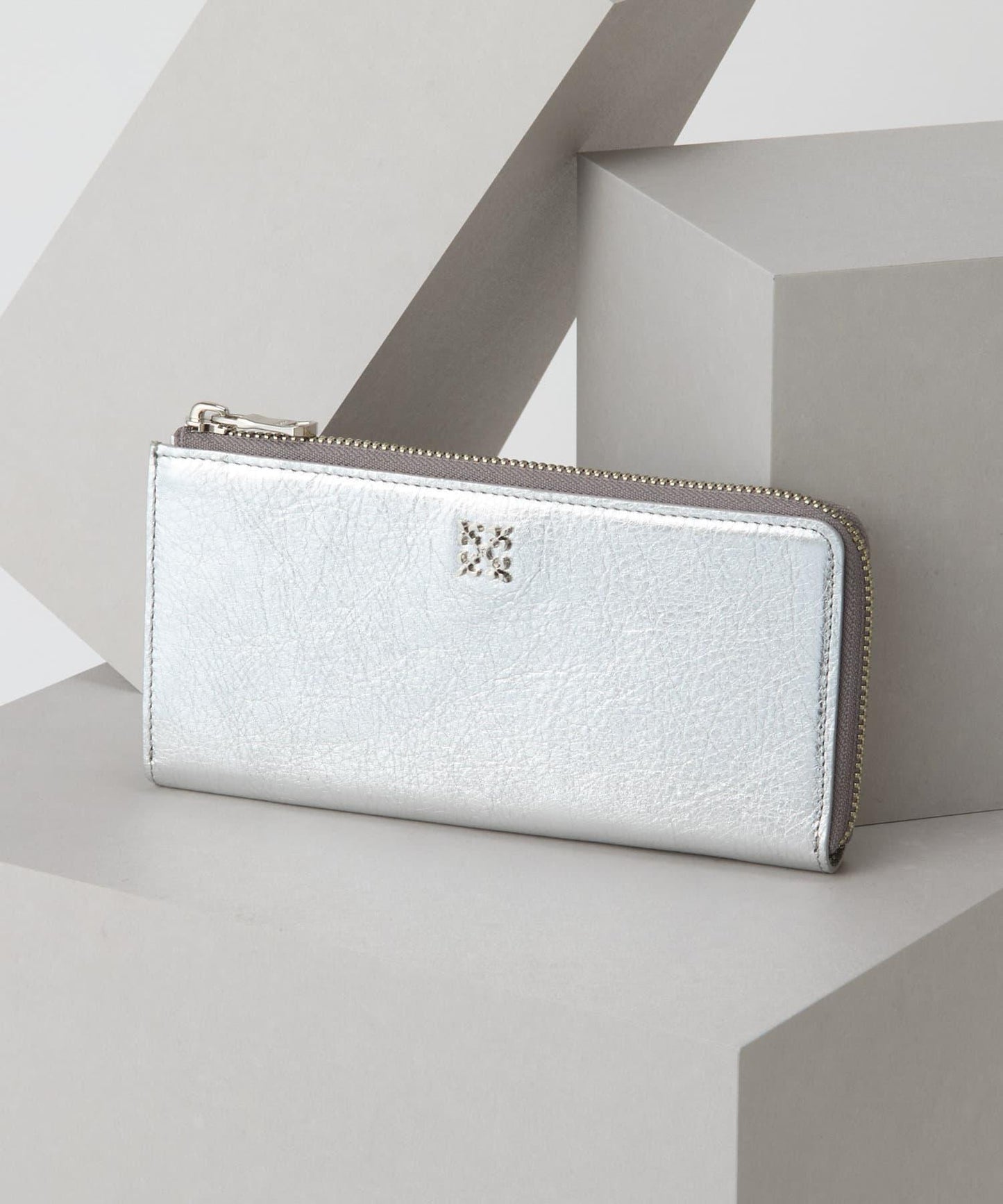 迷你單色印花長款錢包